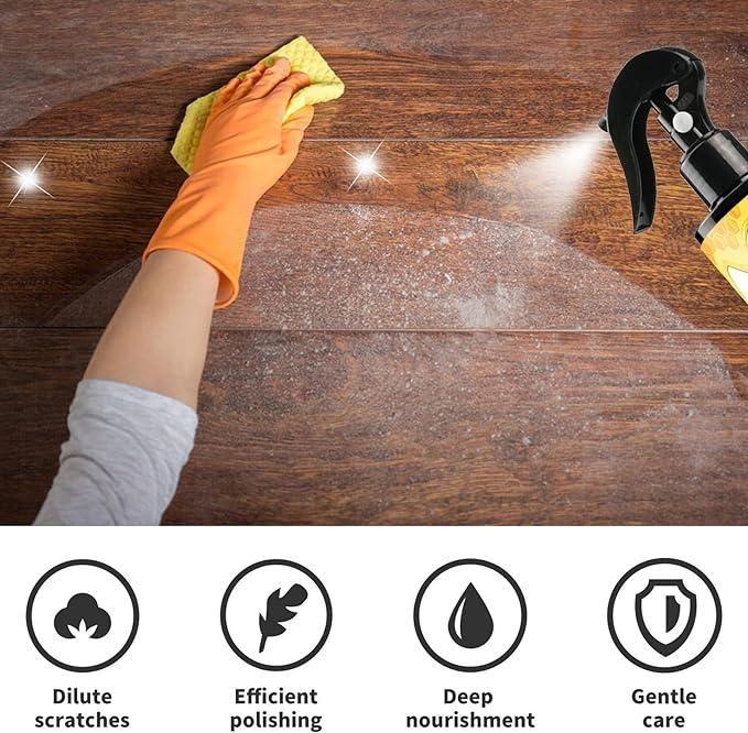 Natural Micro-Molecularized Beeswax Spray, Furniture Polish and Cleaner for Wood